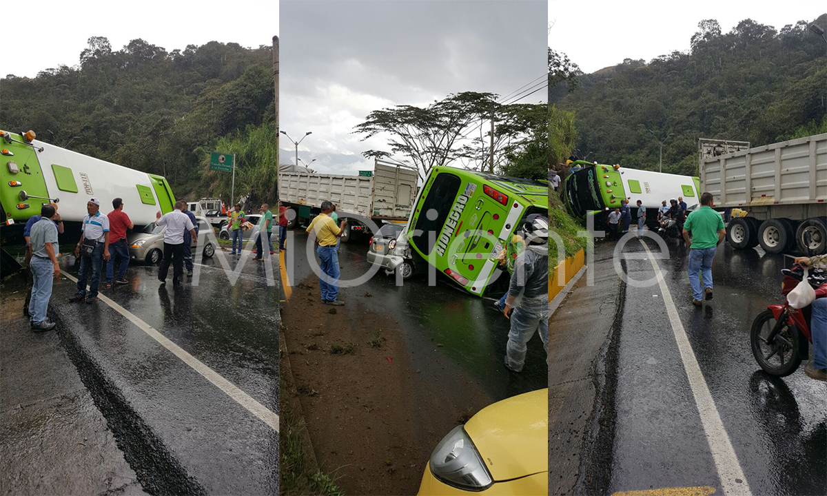 Tres heridos dejó accidente en la Autopista Medellín Bogotá MiOriente