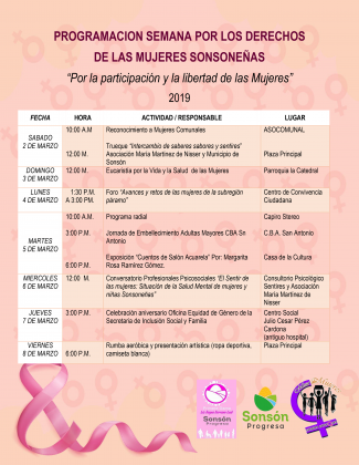 SEMANA MUJERES SONSÓN 2019
