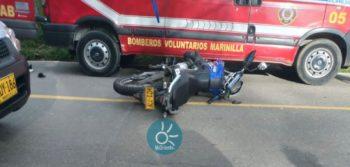 Accidente de tránsito en la vía Marinilla - El Peñol.