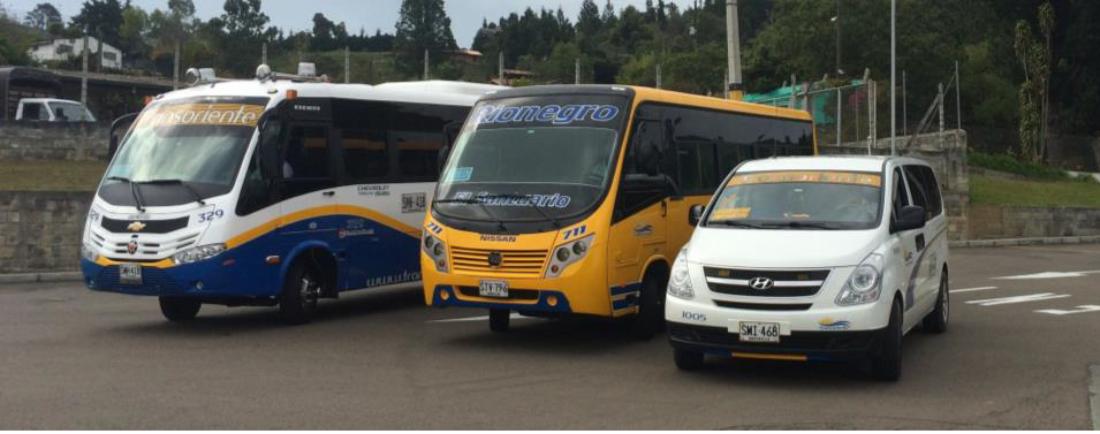 Servicio de transporte intermunicipal entre Rionegro y otros municipios.
