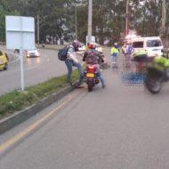 Accidente en la autopista Medellín - Bogotá.