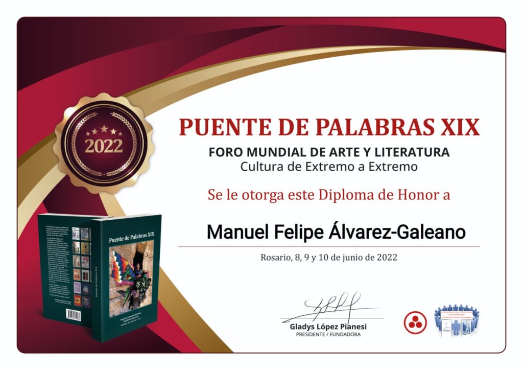 Escritor de El Peñol recibió un reconocimiento en un concurso internacional en Rosario, Argentina.