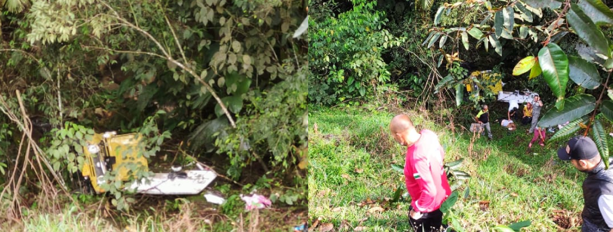 Vehículo-cayó-a-un-precipicio-en-la-vía-Guatapé-San-Rafael;-una-persona-resultó-lesionada