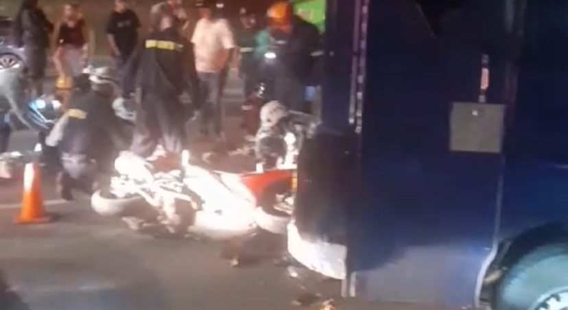 Accidente en la autopista Medellín-Bogotá, en Guarne, deja dos personas heridas