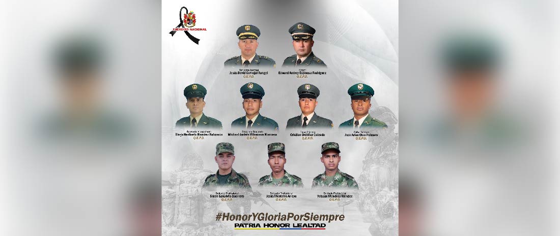 Estos fueron los nueve militares que fallecieron por accidente de helicóptero en Bolívar