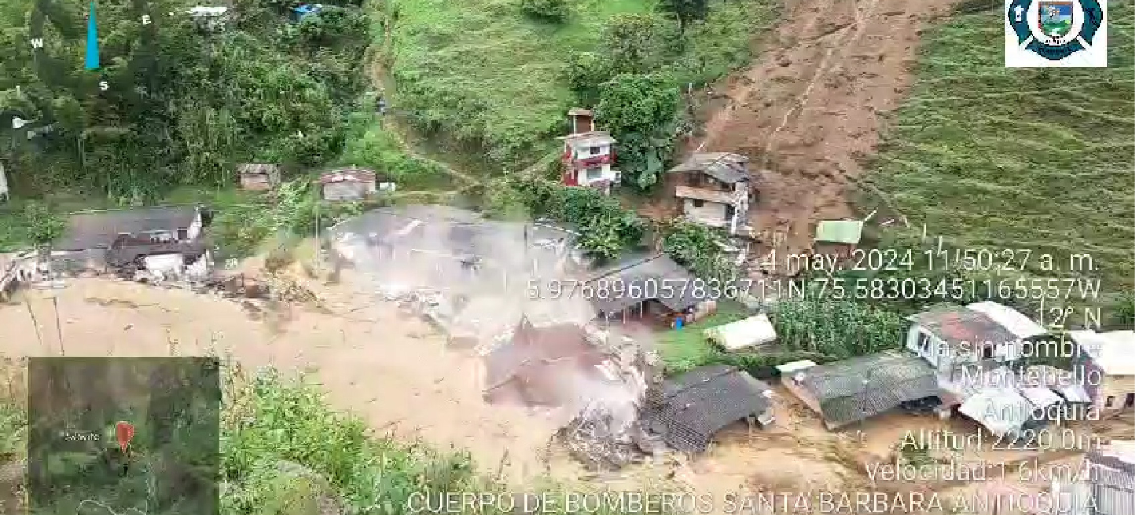 En video: fuerte avalancha en Montebello