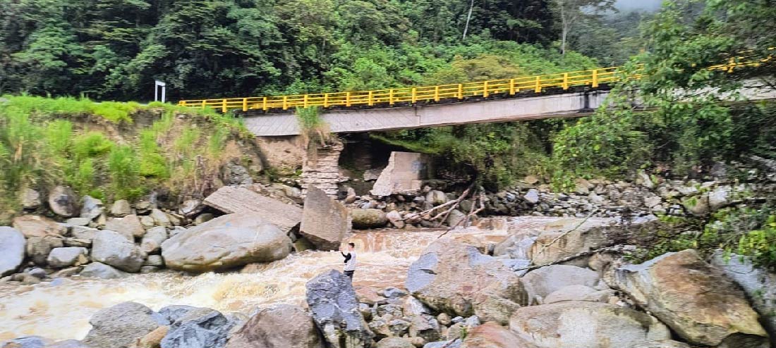 Urge intervenir el puente Las Zapatas sobre el río Cocorná: señaló Cornare ante colapso de una estructura