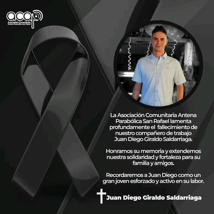 accidente de tránsito en San Rafael Juan Diego Giraldo Saldarriaga