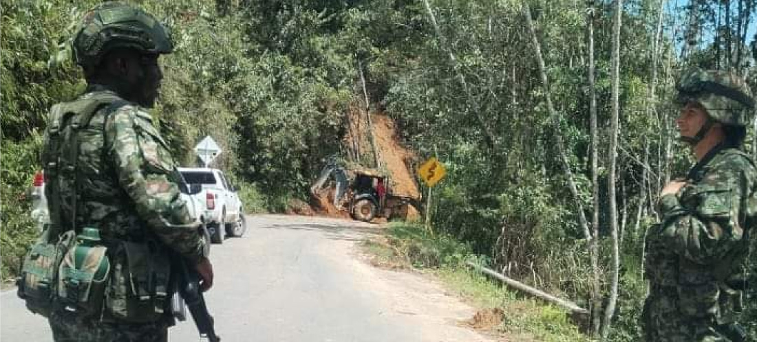 Tras derrumbe, la vía Abejorral-La Ceja ya fue habilitada