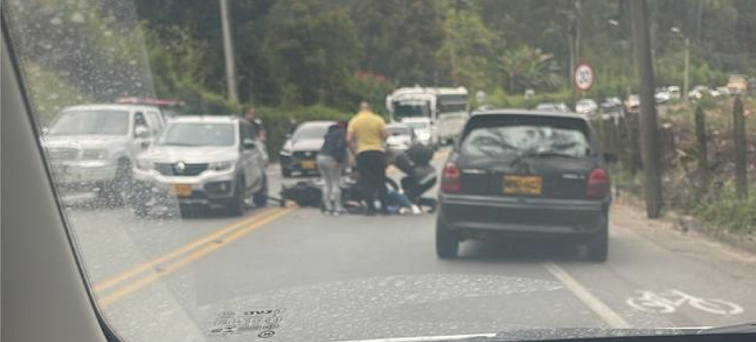 Una persona herida dejó accidente de tránsito en la vía Rionegro-La Ceja