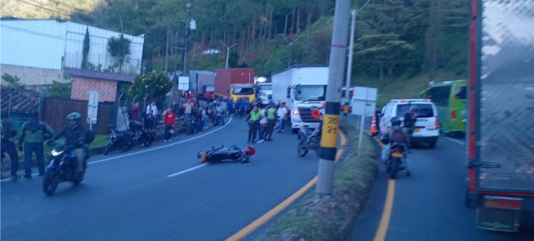 Motociclista falleció tras accidente de tránsito en la Autopista, en sentido a Medellín