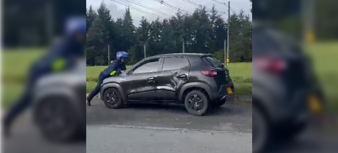 En video: conductor arrolló a un agente de tránsito que le impuso un comparendo en inmediaciones del aeropuerto