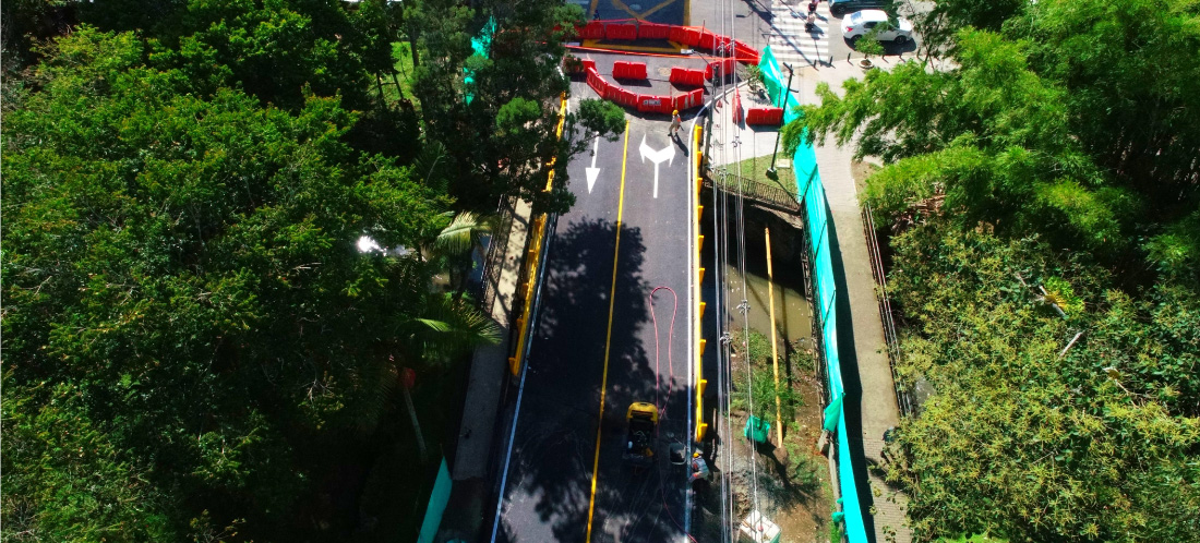 Buena noticia para los cejeños: ya está habilitado el puente de la calle 19 sobre la quebrada La Pereira