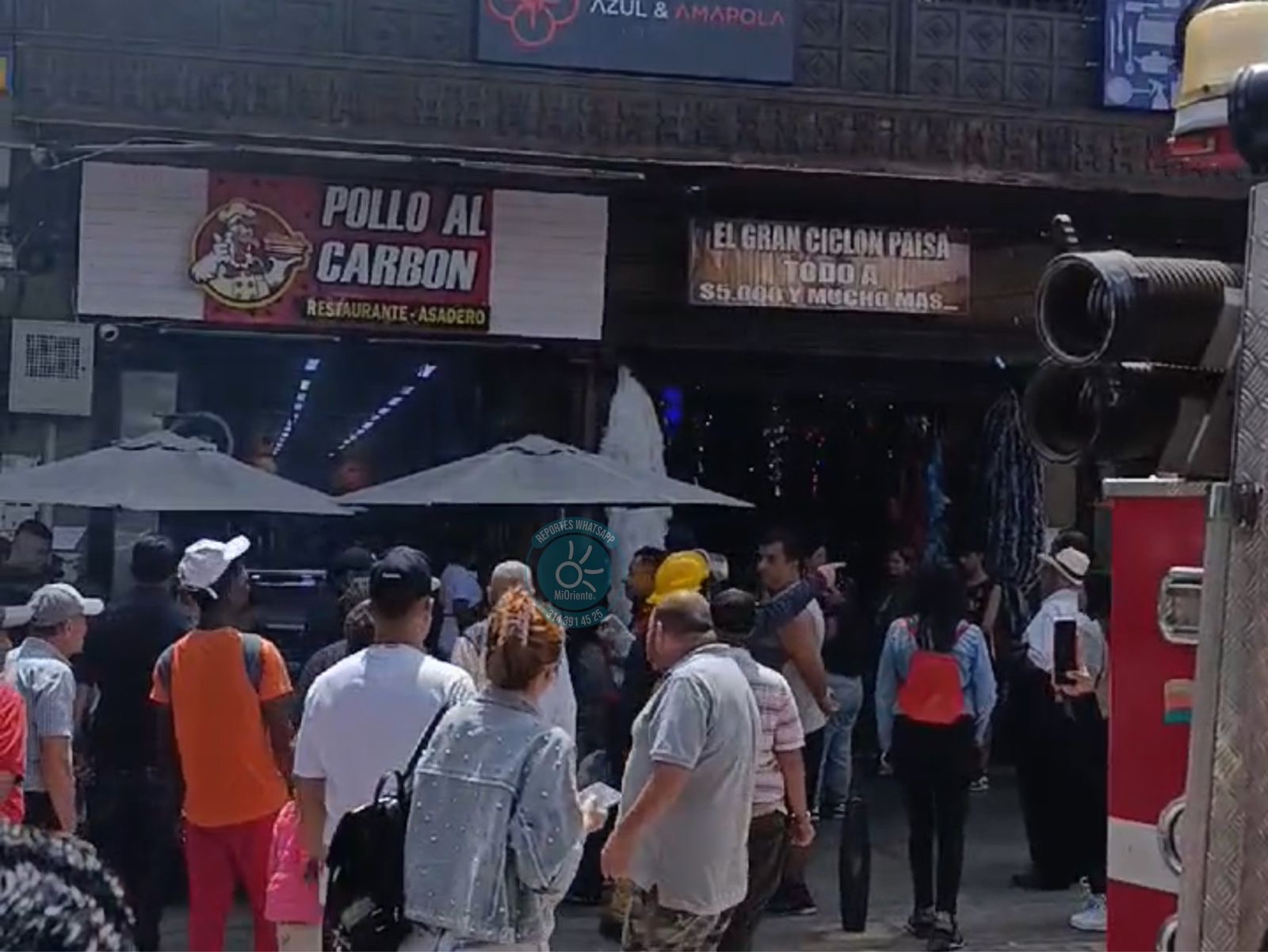 En video: por segunda vez se presentó un incendio en un asadero de pollos en La Ceja