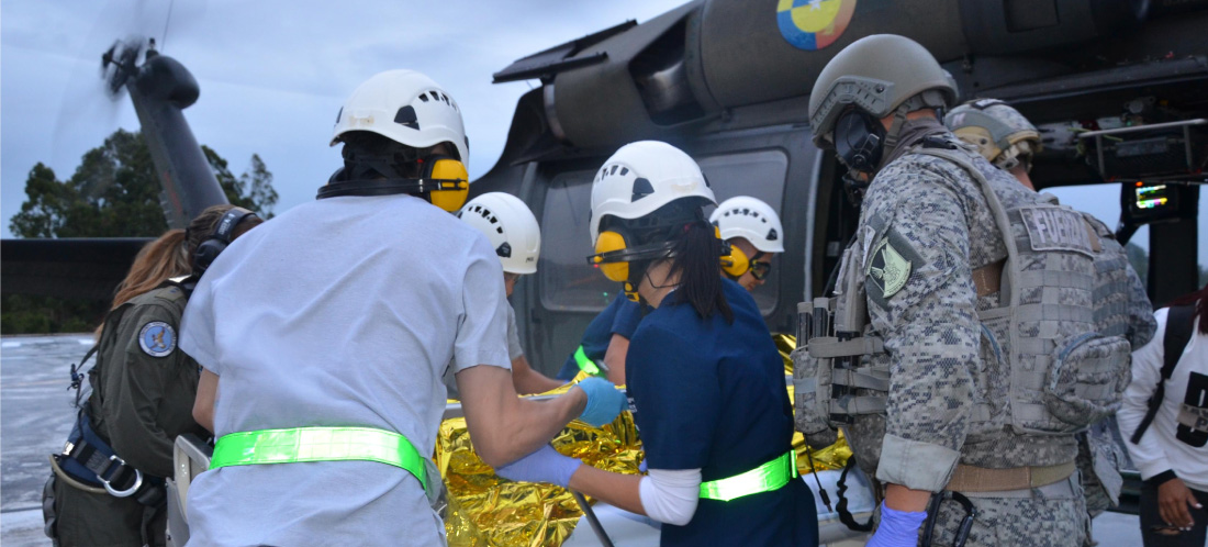 En helicóptero que salió desde Rionegro evacuaron a campesino víctima de mina en Segovia