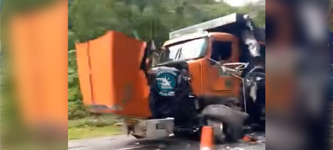 En video: Accidente en la Autopista Medellín-Bogotá. Por fortuna no hubo heridos