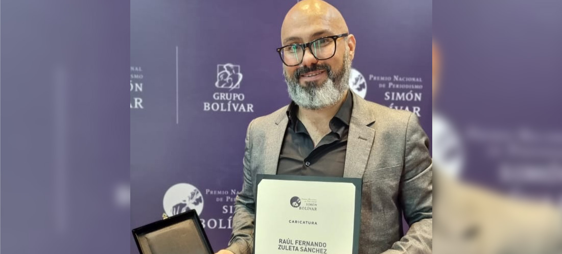 Guaraní cartoonist, Raúl Zuleta, won the Simón Bolívar National Journalism Award