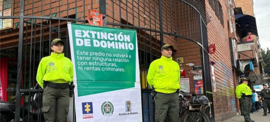 Extinción de dominio a ocho propiedades en el centro de Medellín