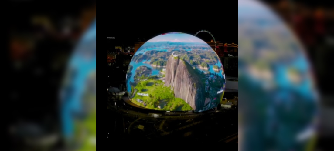 ¡Guatapé en la esfera de Las Vegas! Así es el majestuoso video proyectado en Estados Unidos