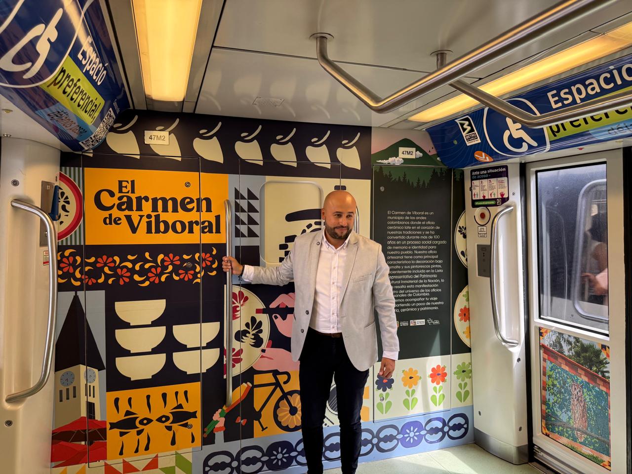 El Carmen de Viboral estará presente en Metro de Medellín con vagones decorados con su tradición ceramista