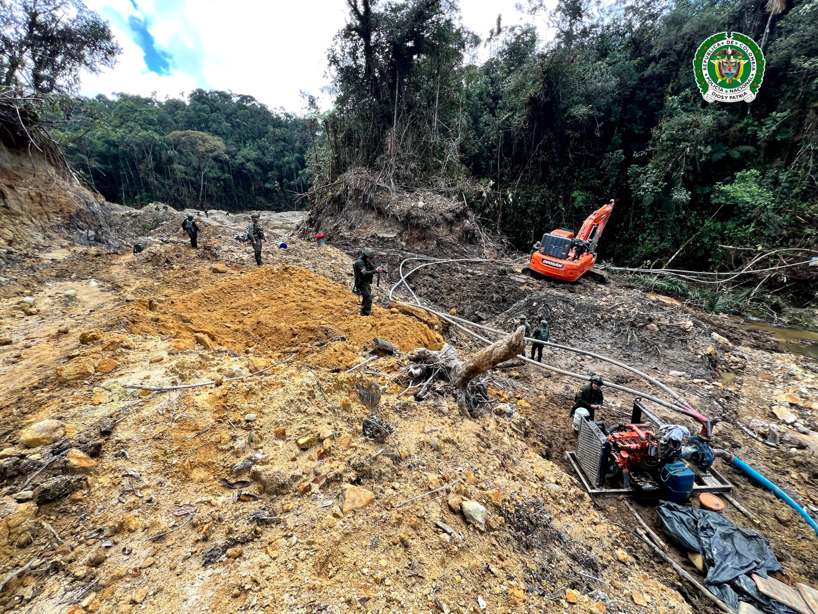 Histórico operativo contra la minería ilegal en Nariño, Sonsón y San Carlos