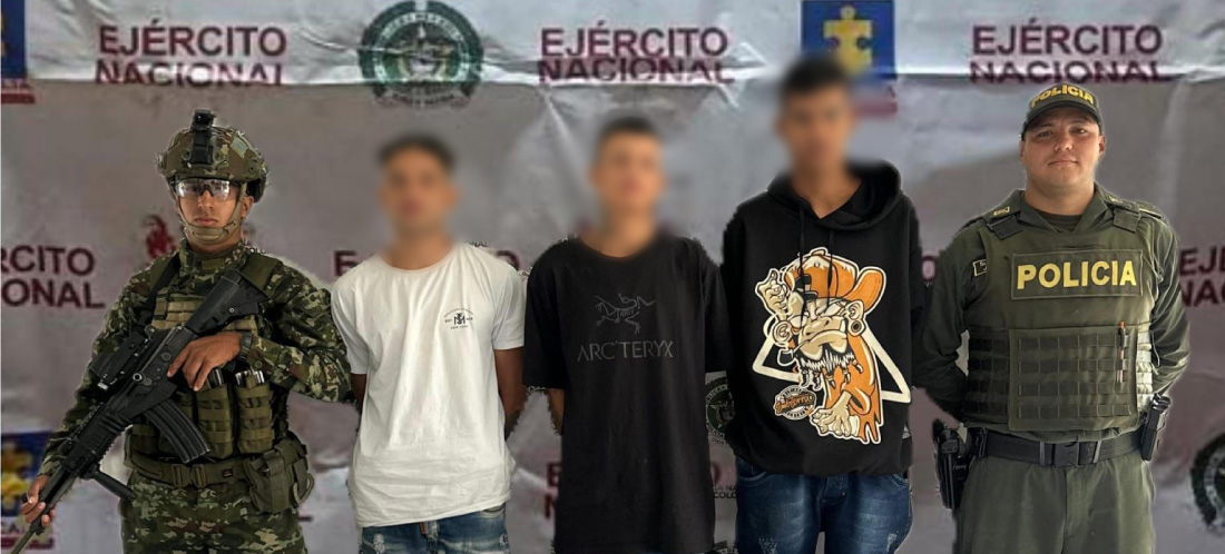 Tres capturados en Rionegro por porte ilegal de armas y presunta planeación de actos vandálicos