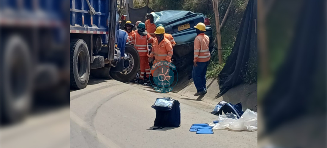 Aparatoso accidente de tránsito en la vía Rionegro-Aeropuerto: conductora murió