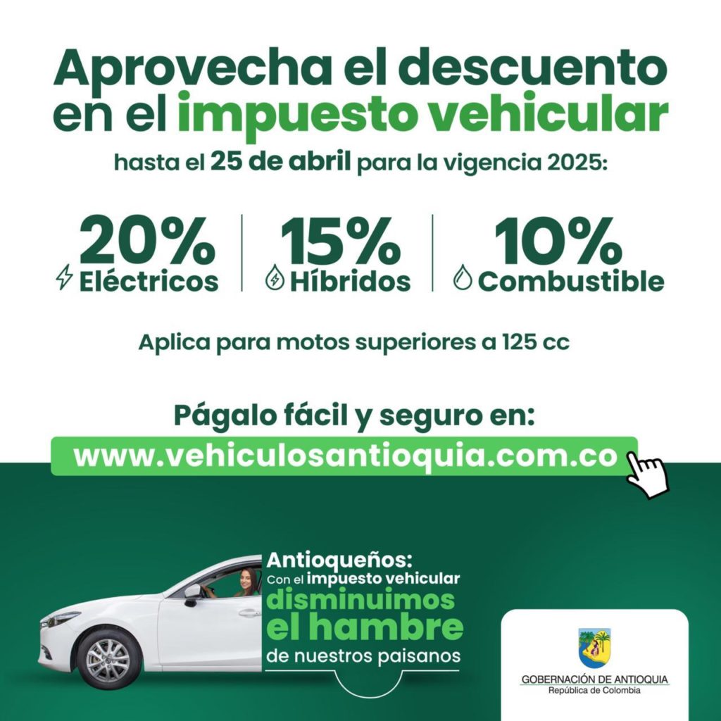 Descuento Vehicular Antioquia