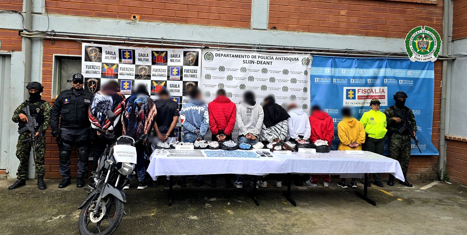 Golpe al narcotráfico en el Oriente: capturan a 10 integrantes de El Mesa y decomisan drogas por $26 millones