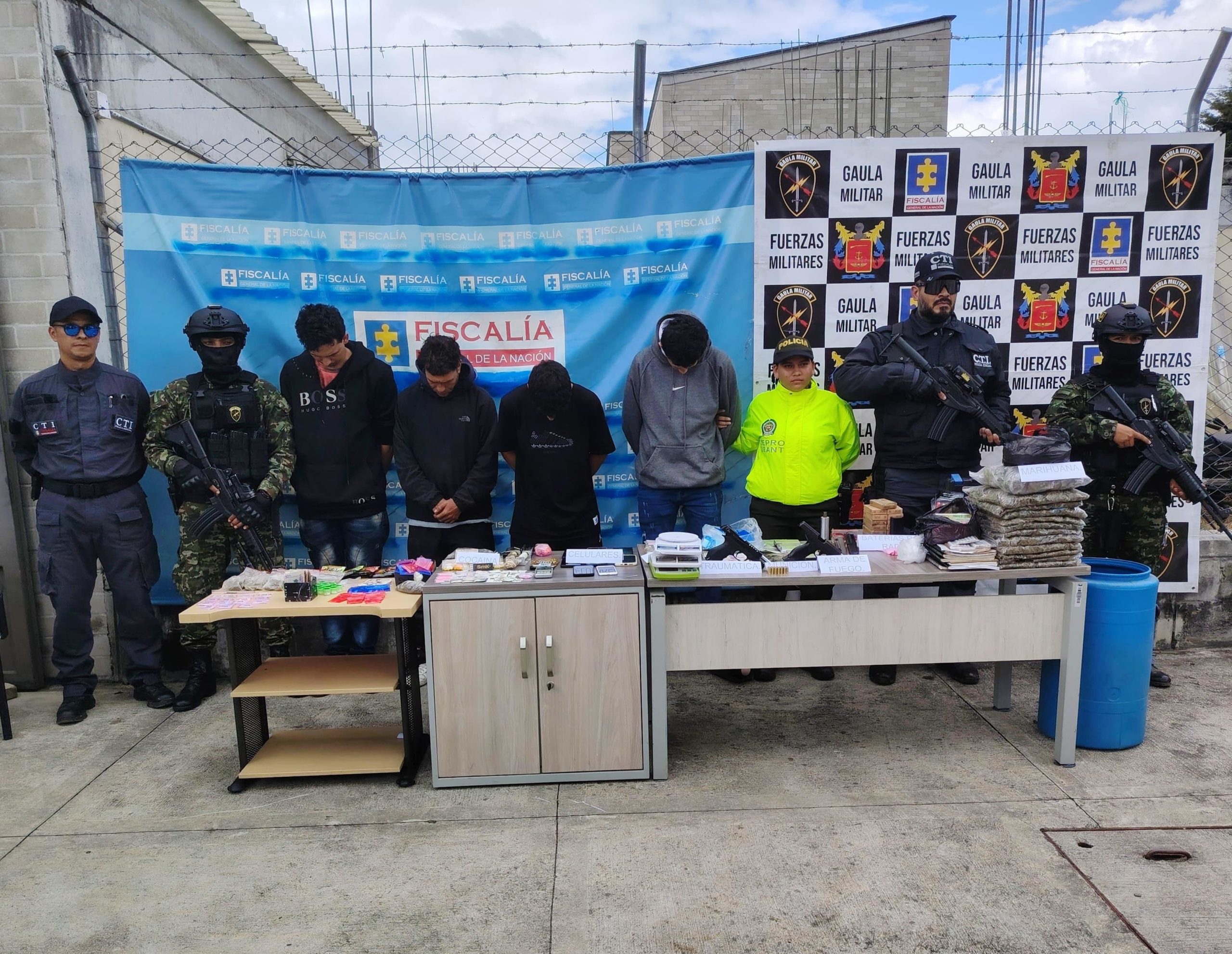 Cuatro personas fueron capturadas por homicidios, extorsiones y microtráfico en la zona Embalses del Oriente