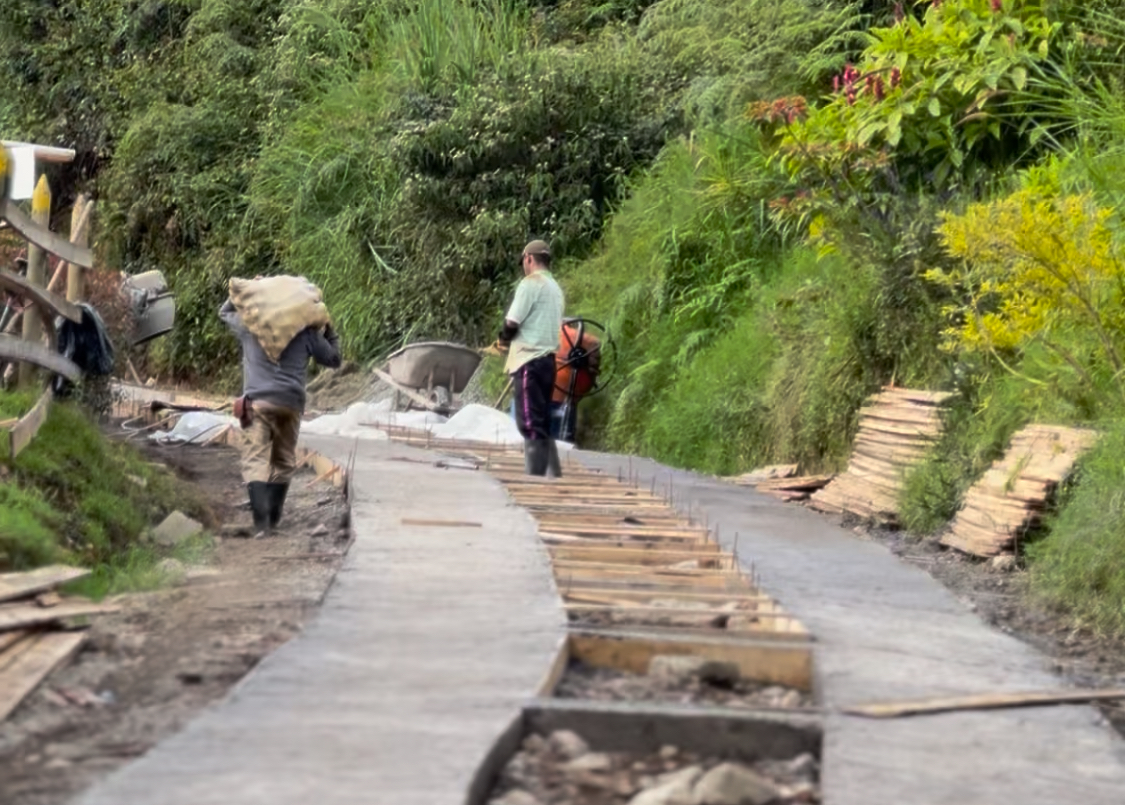 En la zona sur de La Ceja ya comenzó la construcción de placas huella