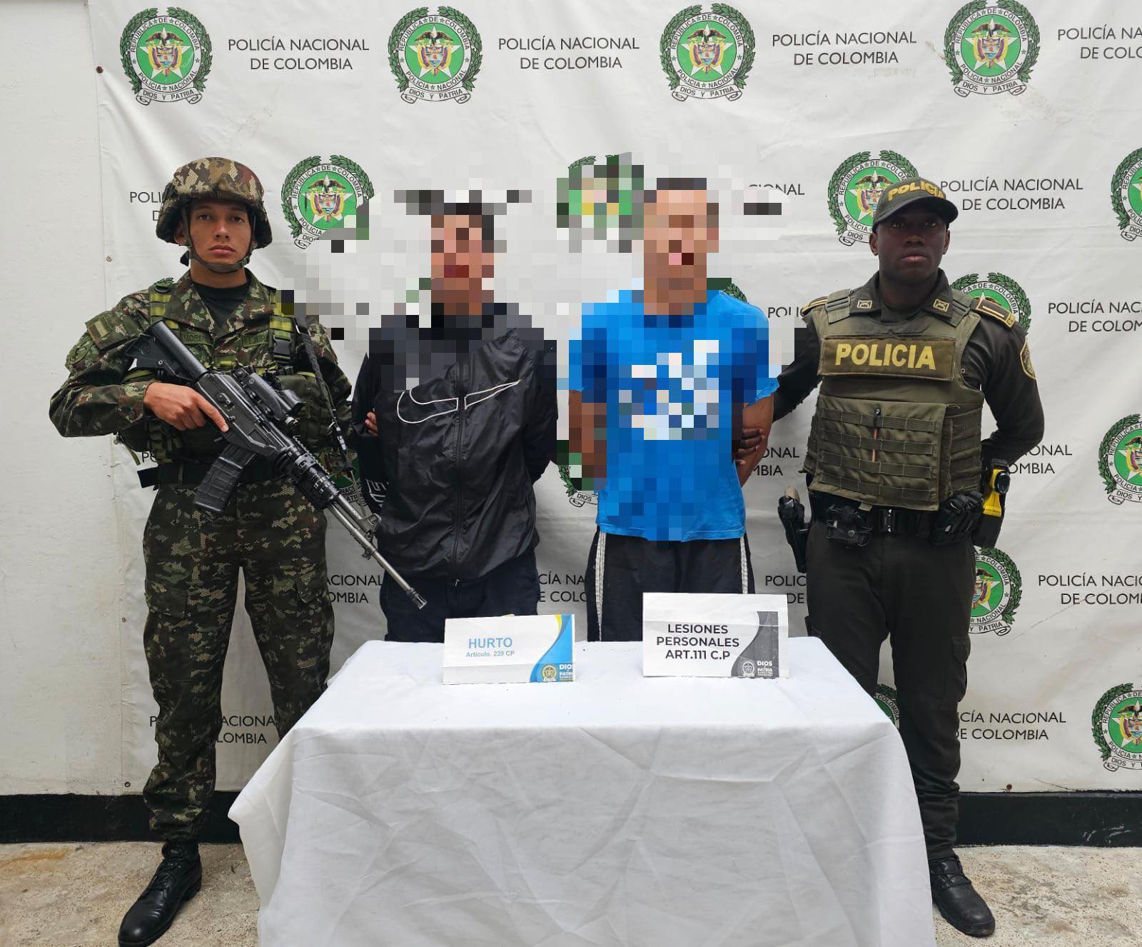 Dos hombres sindicados de cometer hurtos en varios municipios de Antioquia fueron capturados en Abejorral
