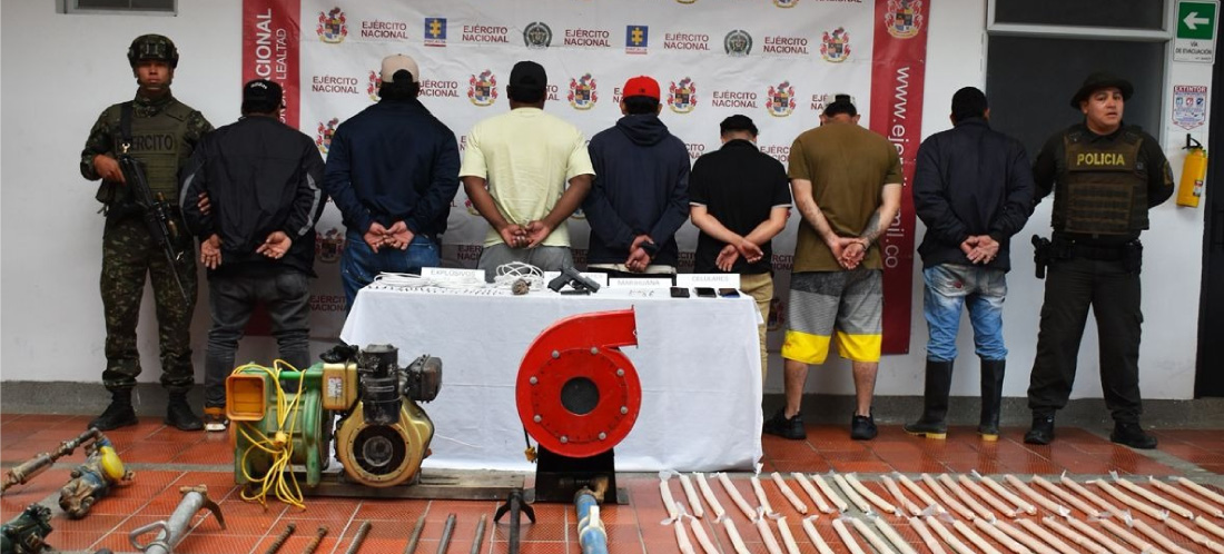 Operación contra la minería ilegal en Argelia dejó incautación de material explosivo, armas y siete capturados