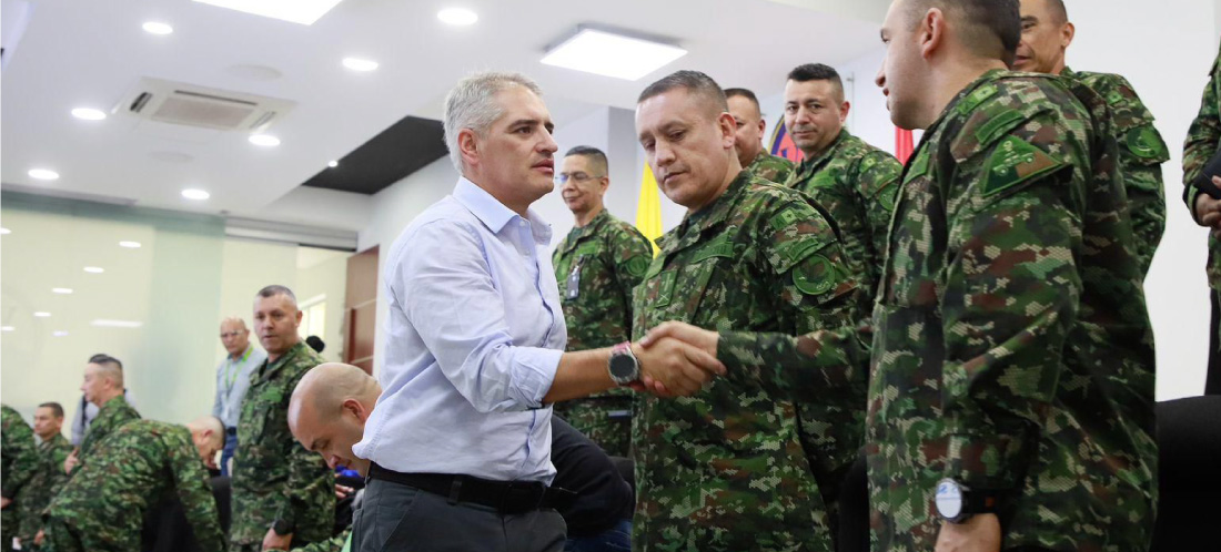 Gobernador de Antioquia entregó un mensaje de respaldo y reconocimiento a la Séptima División del Ejército