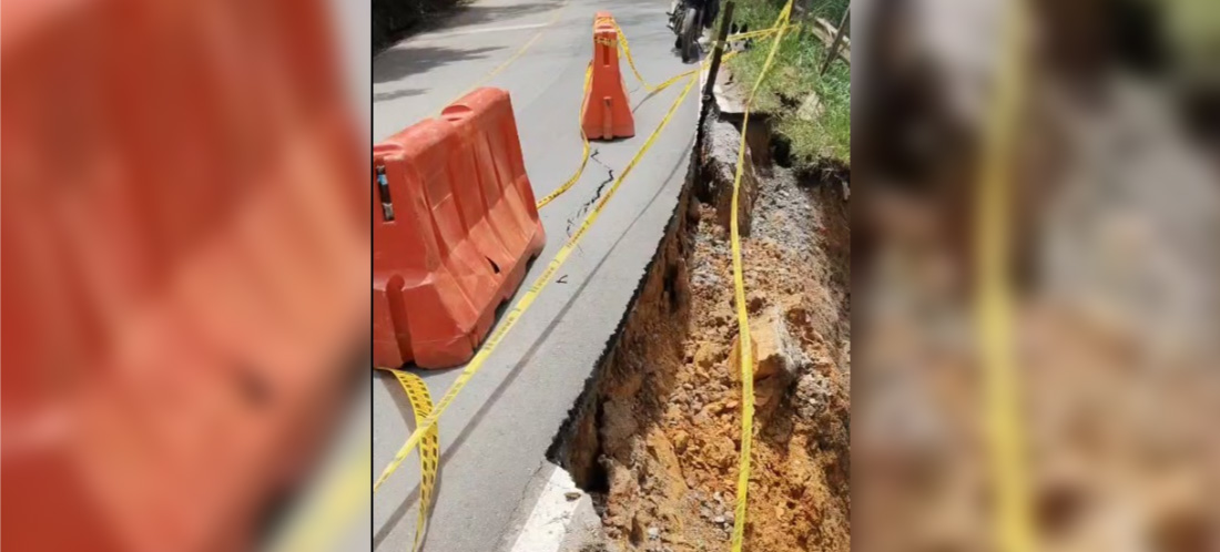 Fuertes lluvias y derrumbes generaron pérdida de banca en sector de la vía entre Marinilla y El Peñol
