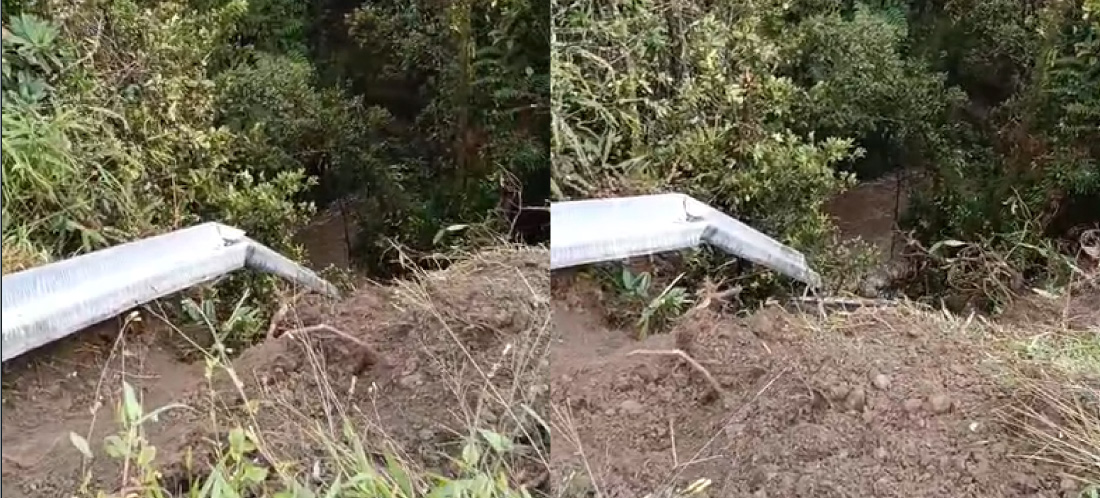 Volqueta cayó a abismo entre San Vicente y Concepción: un hombre está desaparecido y su hijo fue rescatado