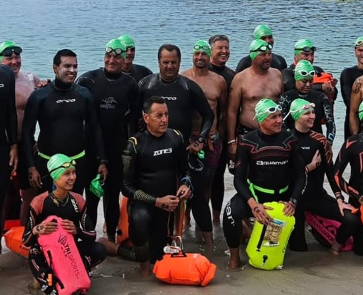 Juan Fernando Cardona, único colombiano que completó el reto de natación “La Batalla de Rande” en España