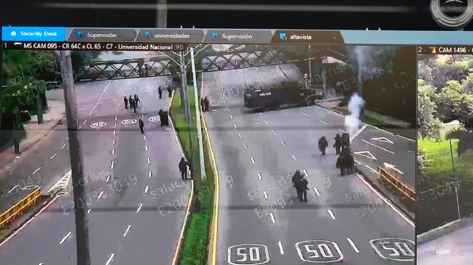 Policía intervino por presencia de encapuchados en la U. Nacional y la UdeA, simultáneamente