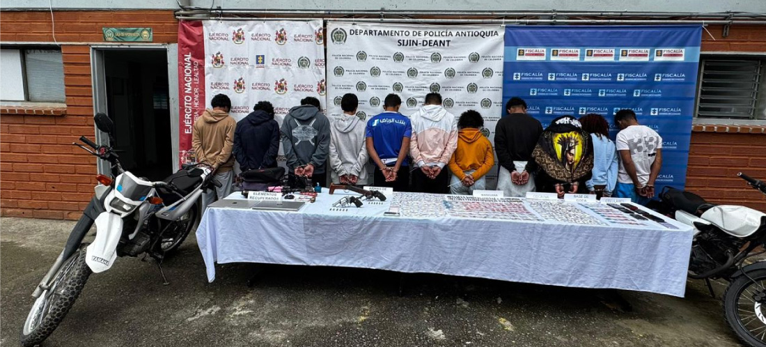 Capturados 11 presuntos integrantes de El Mesa en Rionegro durante operativo contra el hurto y la extorsión