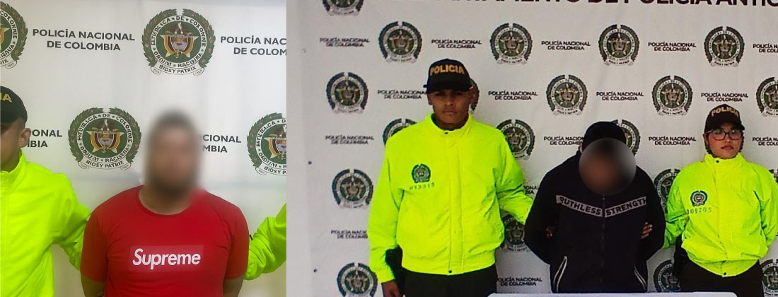 Capturan a dos presuntos homicidas en El Santuario gracias a operativos coordinados entre la SIJIN y la Fiscalía