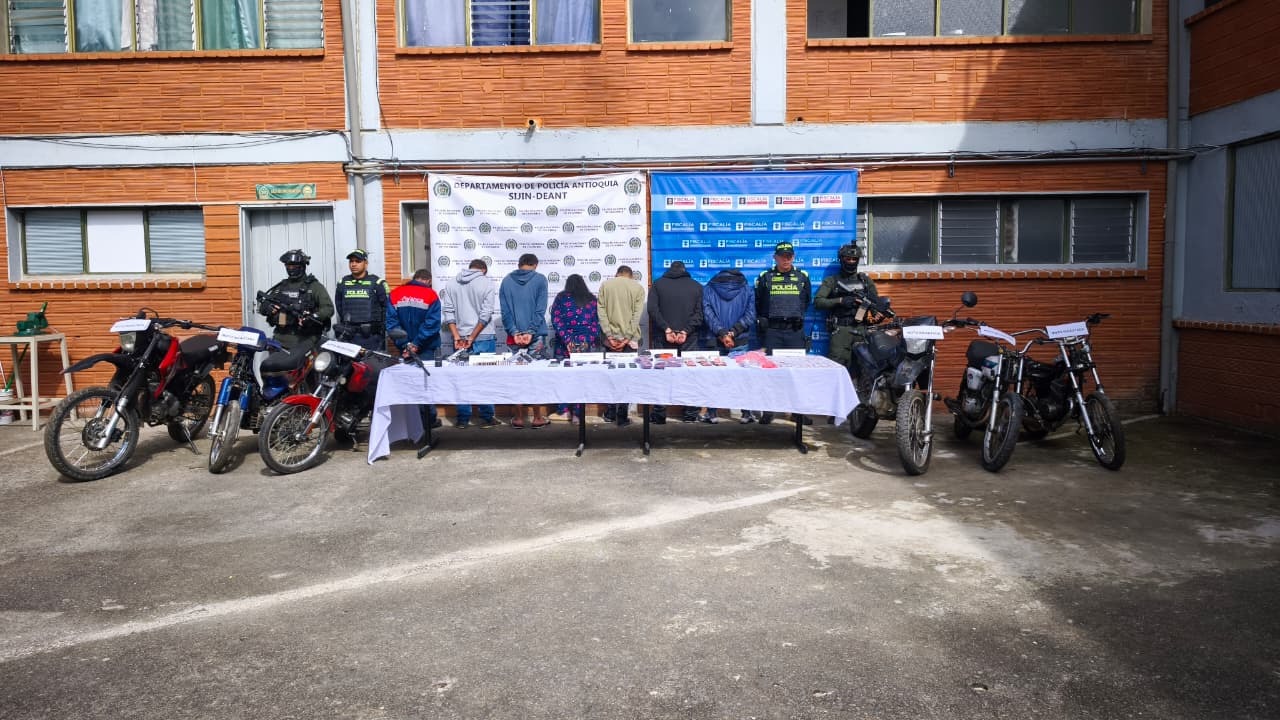 Megaoperativo en Rionegro y Guarne: capturaron a siete presuntos integrantes del Clan del Golfo por homicidio y microtráfico