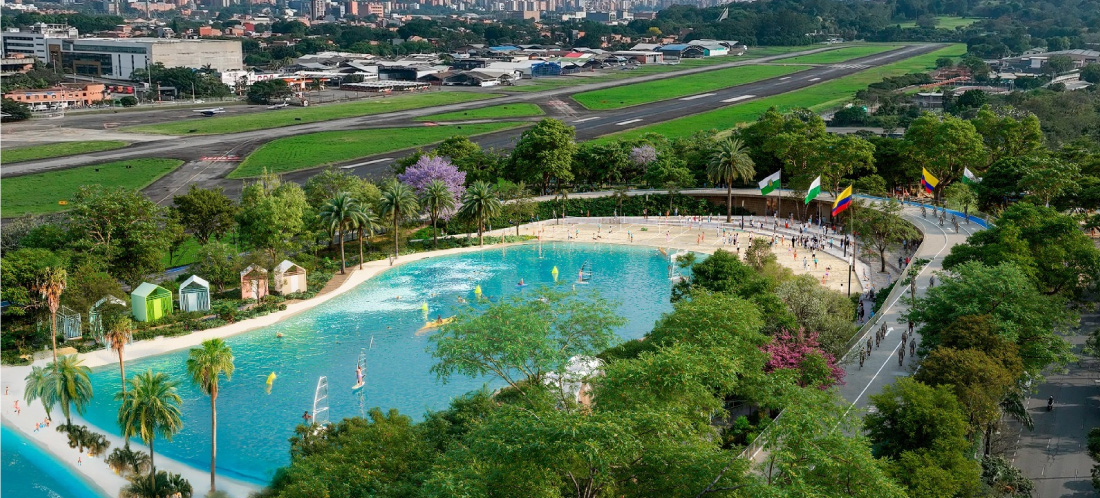 El aeroparque Juan Pablo II se convertirá en el Gran Parque Medellín: tendrá hasta playa y mar