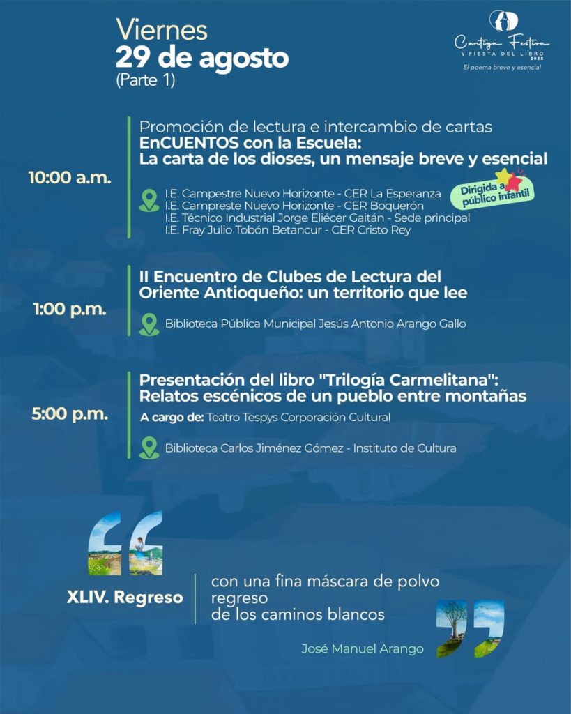 📖📙📚 ¿Ustedes estan tan emocionados como nosotros para vivir este encuentroLes compartimos la