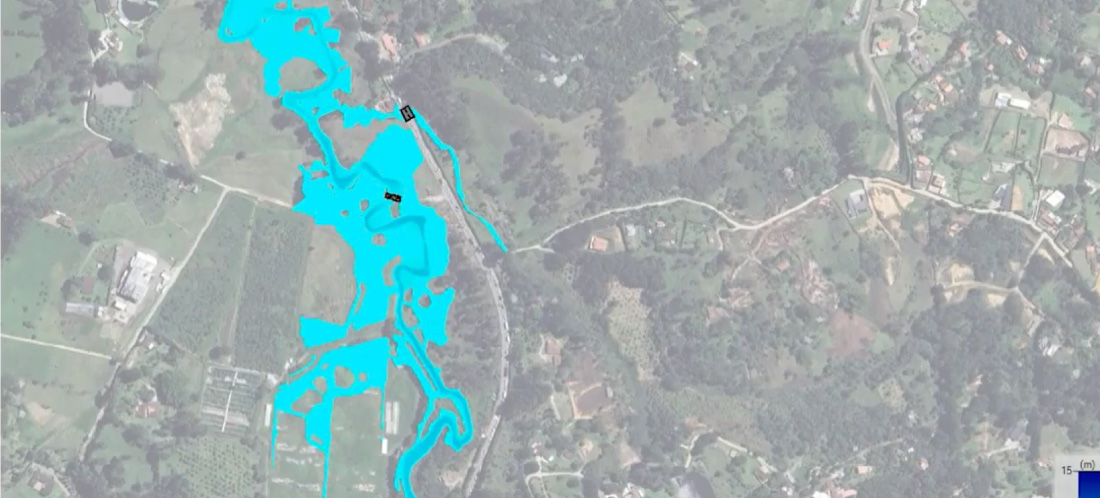 Video simula cómo se produce la inundación en La Cucharita, vía Rionegro-La Ceja. ¿Cuál es el motivo?