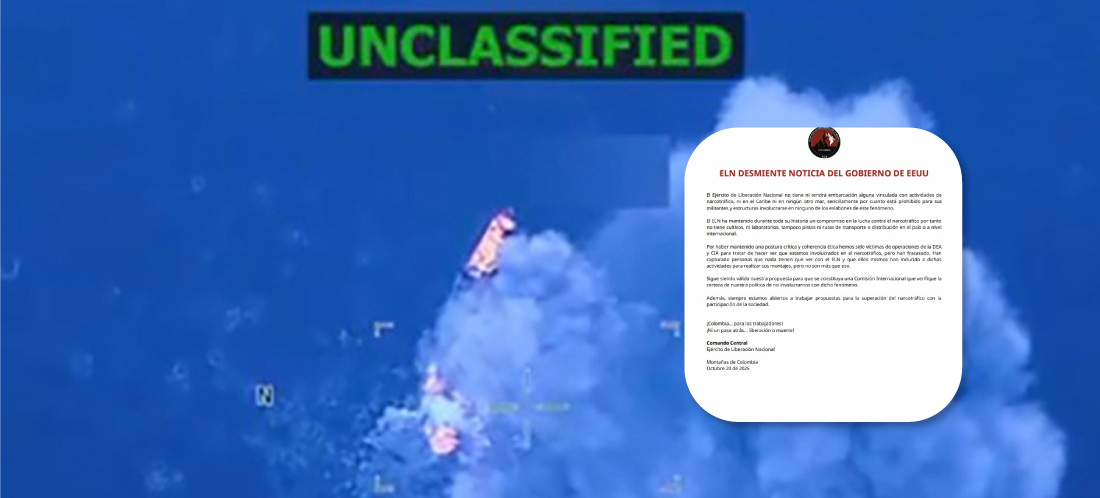 Guerrilla del ELN rechaza vínculos con narcotráfico tras acusaciones de EE. UU.