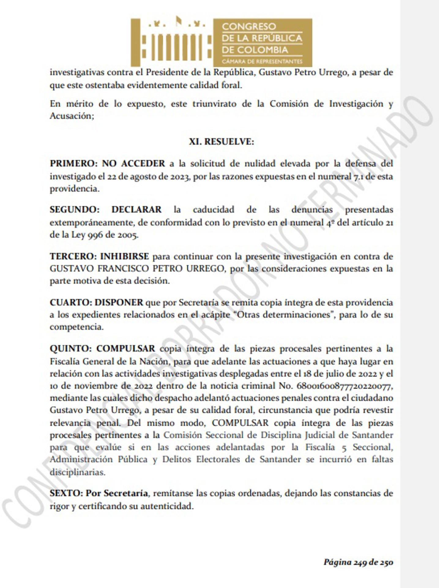 Comisión de Acusación archivaría investigación a Petro por financiación irregular de su campaña