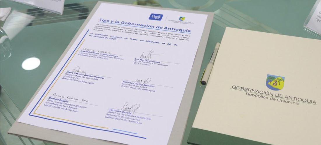 Gobernación de Antioquia y Tigo acuerdan acciones conjuntas para fortalecer la seguridad digital de niñas, niños y adolescentes