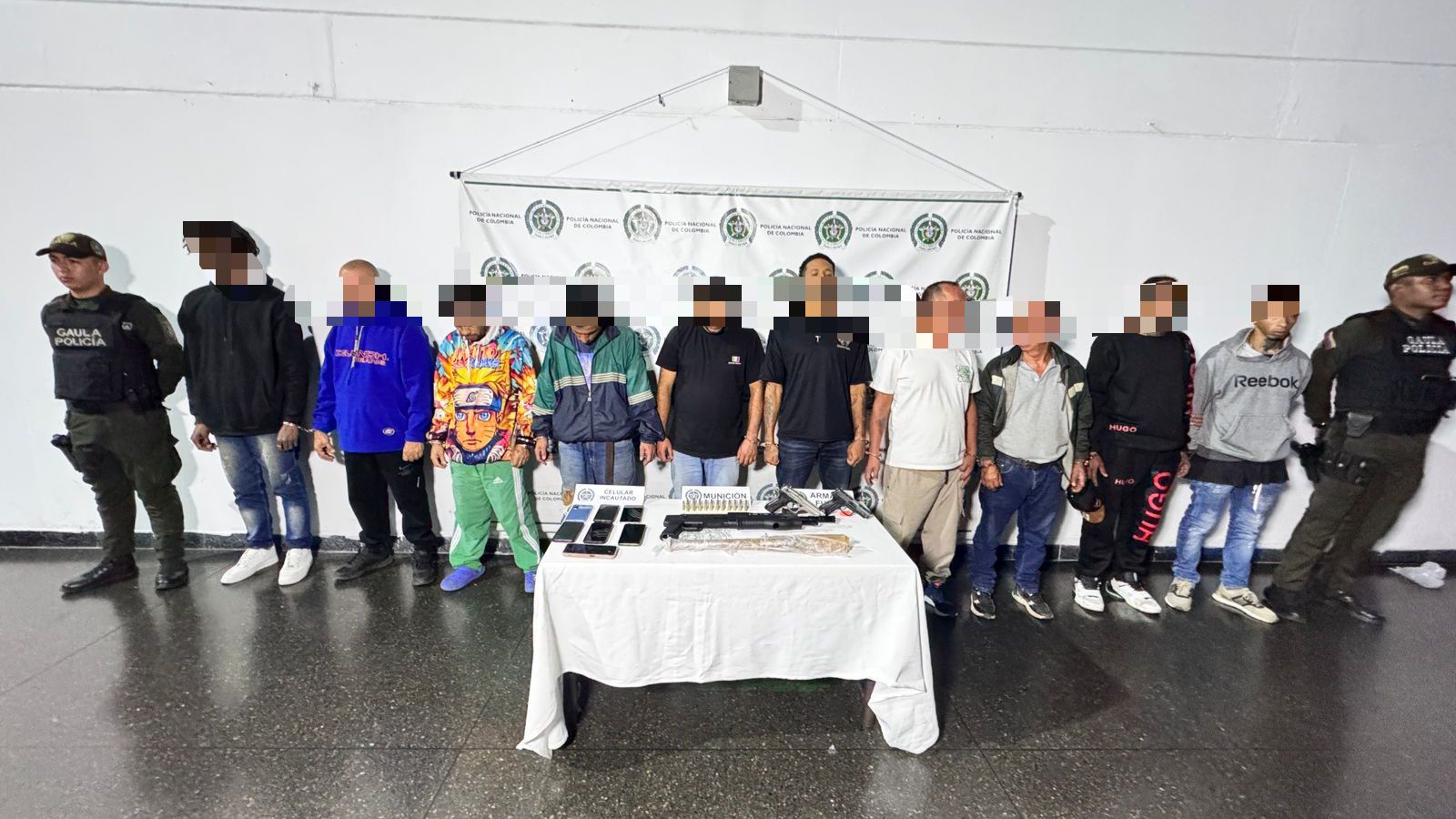 Golpe a estructura delincuencial: 11 capturados por extorsión y otros delitos en Medellín