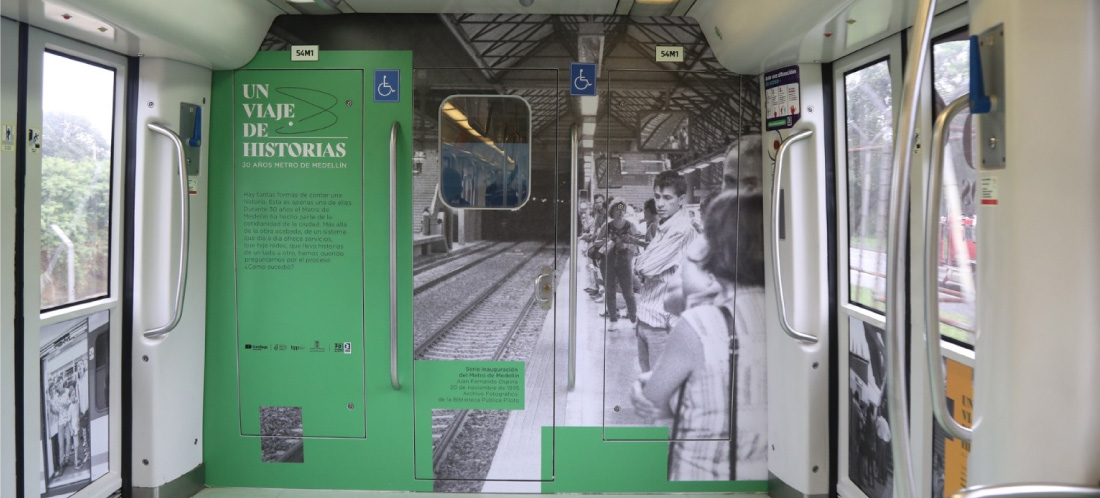 La historia del Metro y sus hitos están expuestos en el Tren 30 años y ruedan por el Valle de Aburrá