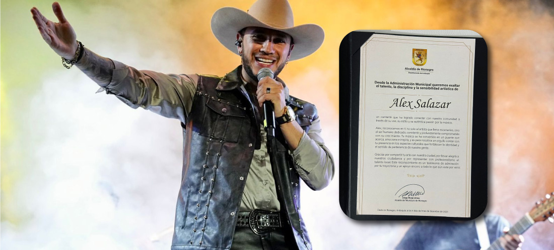 Alex Salazar fue reconocido por su aporte al talento de Rionegro